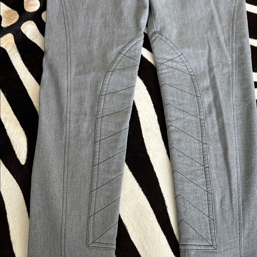 Burberry Gray Tailored Stretch Waistband Pants Equestrian ridingpants US 2 - Picture 10 of 16